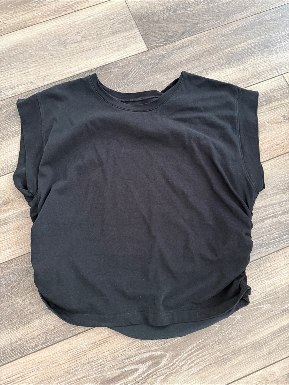 Madewell Black Sleeveless Rounded-Hem Tank